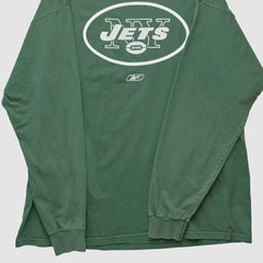 New York Jets Reebok 2000s Long Sleeve T-shirt - Green Vintage - Fanatics