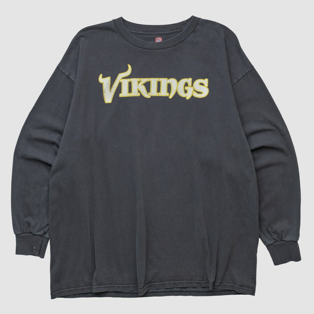 Minnesota Vikings NFL 2000s Long Sleeve T-shirt - Black Vintage - Fanatics