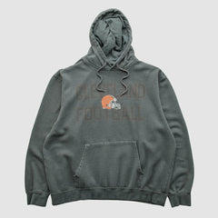 Cleveland Browns Majestic 2010s Hooded Pullover Sweatshirt - Gray Vintage - Fanatics