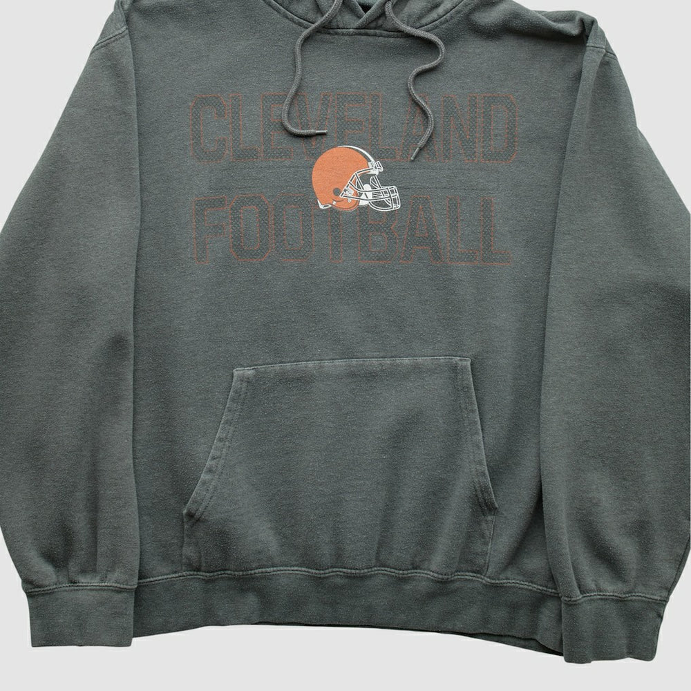 Cleveland Browns Majestic 2010s Hooded Pullover Sweatshirt - Gray Vintage - Fanatics