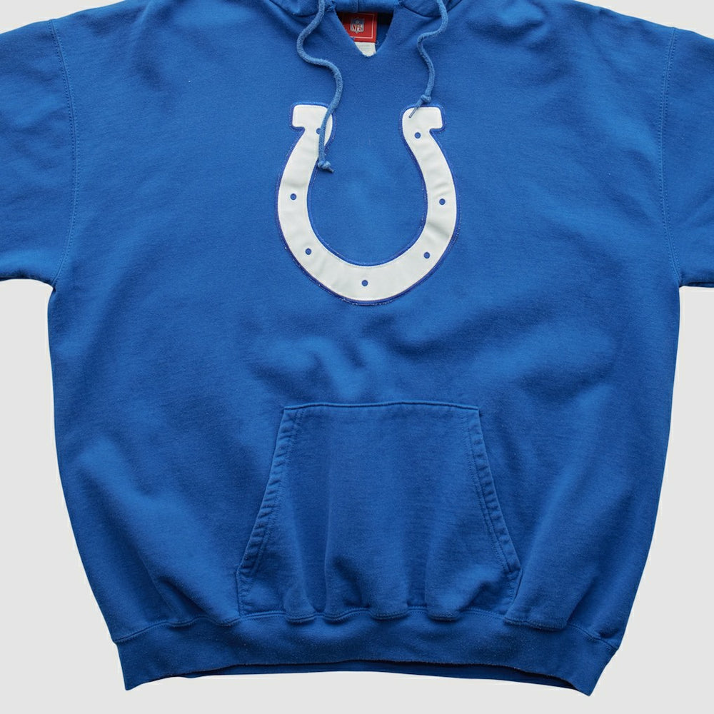 Indianapolis Colts NFL 2000s Hooded Pullover Sweatshirt - Blue Vintage - Fanatics