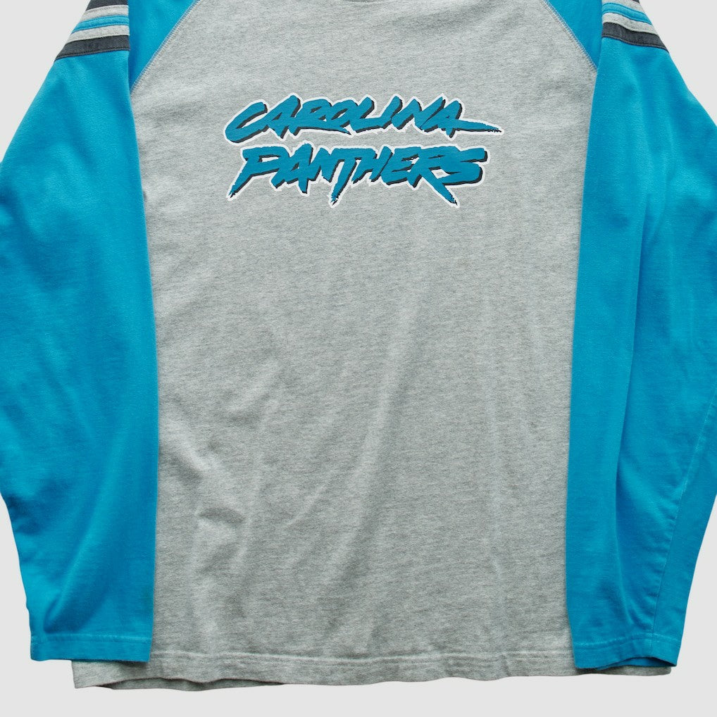 Carolina Panthers Reebok 2000s Long Sleeve T-shirt - Heather Gray Vintage - Fanatics