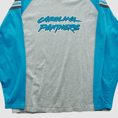 Carolina Panthers Reebok 2000s Long Sleeve T-shirt - Heather Gray Vintage - Fanatics