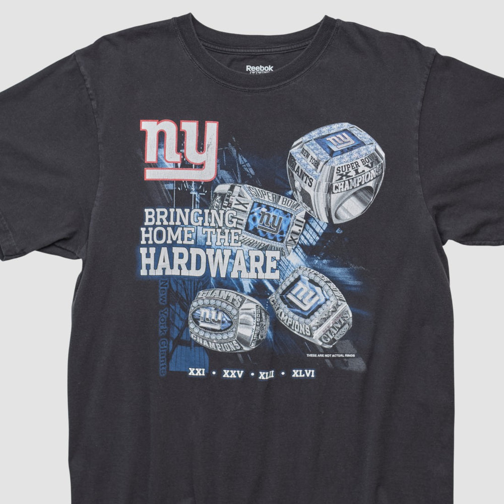 New York Giants Reebok 2000s T-shirt - Black Vintage - Fanatics