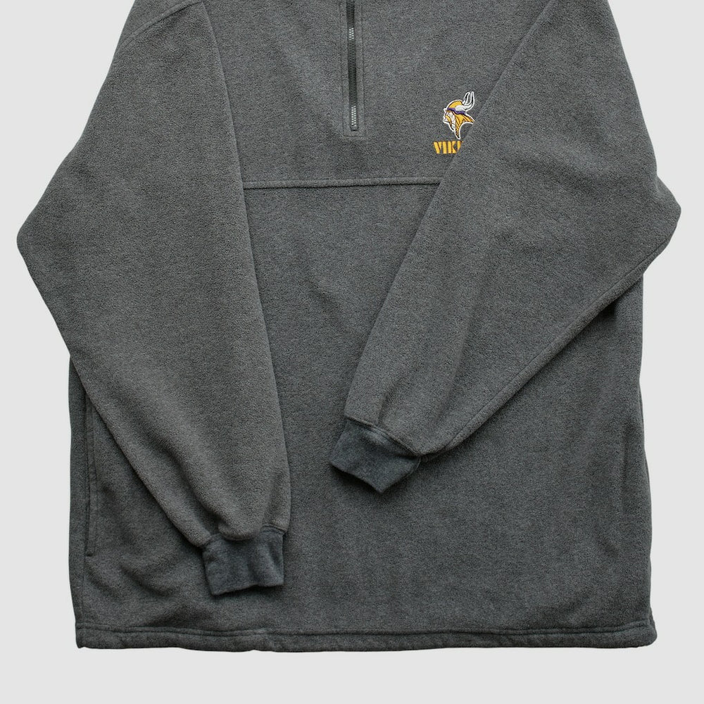 Minnesota Vikings NFL 2000s 1/4 Zip Sweatshirt - Dark Heather Gray Vintage - Fanatics