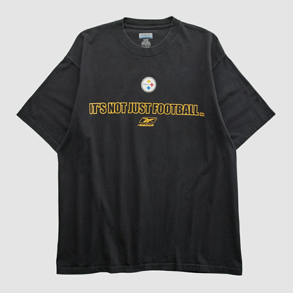 Pittsburgh Steelers Reebok 2000s T-shirt - Black Vintage - Fanatics