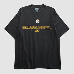 Pittsburgh Steelers Reebok 2000s T-shirt - Black Vintage - Fanatics