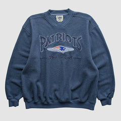 New England Patriots Lee Apparel 90s Pullover Sweatshirt - Navy Vintage - Fanatics
