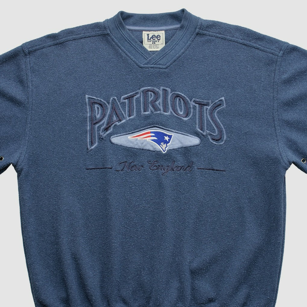 New England Patriots Lee Apparel 90s Pullover Sweatshirt - Navy Vintage - Fanatics