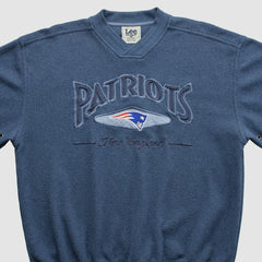 New England Patriots Lee Apparel 90s Pullover Sweatshirt - Navy Vintage - Fanatics