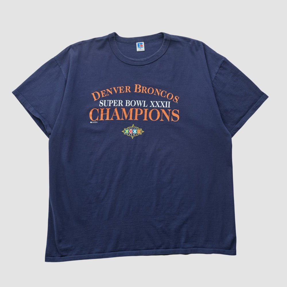Denver Broncos Russell 1998 T-shirt - Navy Vintage - Fanatics