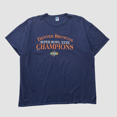 Denver Broncos Russell 1998 T-shirt - Navy Vintage - Fanatics