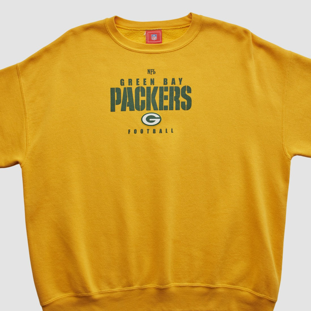 Green Bay Packers NFL 2000s Pullover Sweatshirt - Yellow Vintage - Fanatics