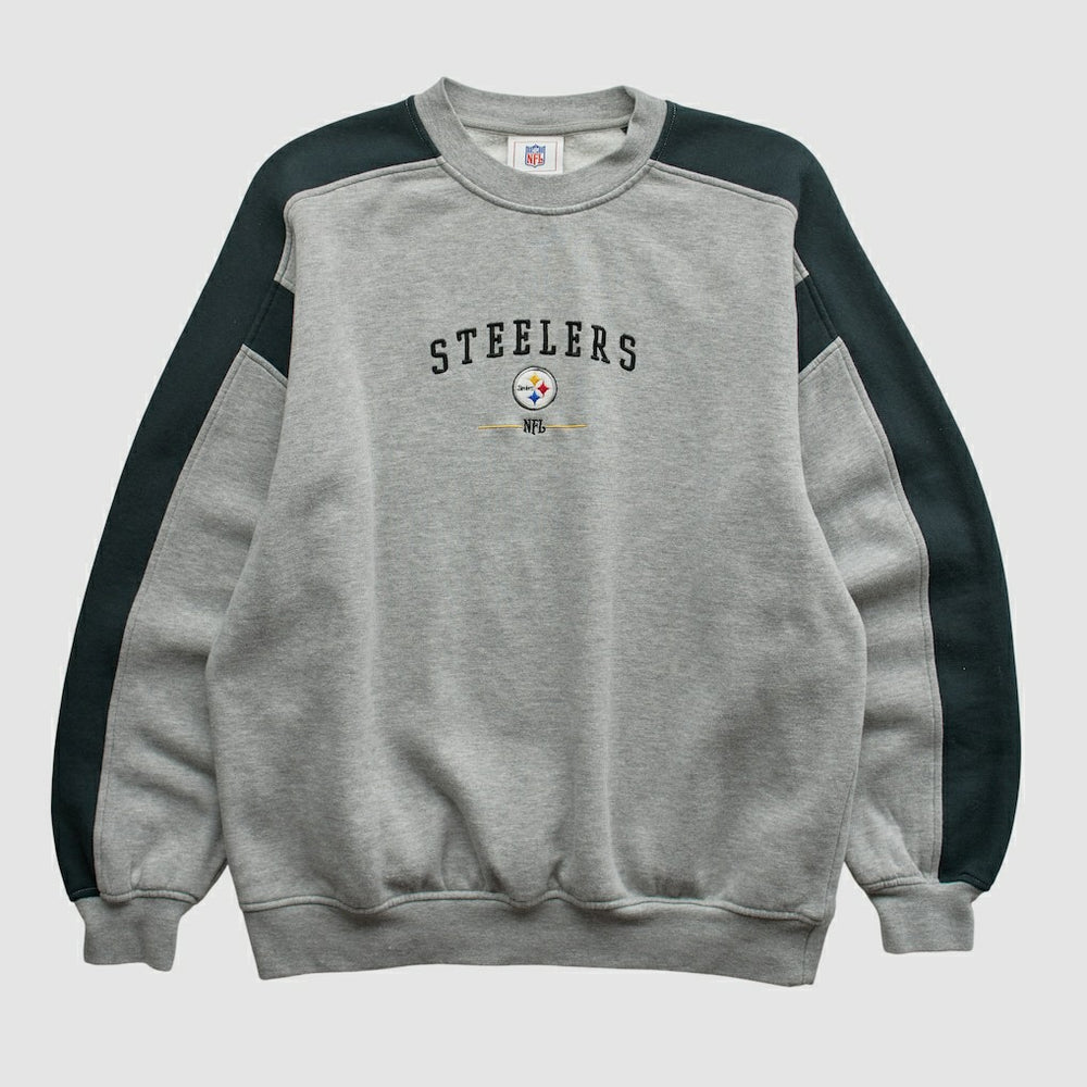Pittsburgh Steelers NFL 2000s Pullover Sweatshirt - Heather Gray Vintage - Fanatics