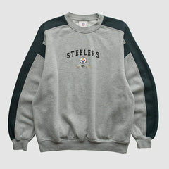 Pittsburgh Steelers NFL 2000s Pullover Sweatshirt - Heather Gray Vintage - Fanatics