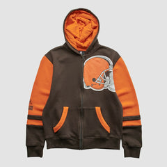 Cleveland Browns NFL 2010s Hooded Full Zip Sweatshirt - Brown - Yth XL Real Vintage - Fanatics