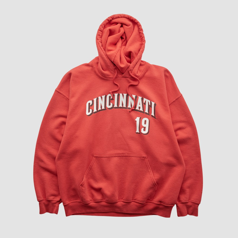 Cincinnati Reds Genuine Merchandise 2000s Hooded Pullover Sweatshirt Discount