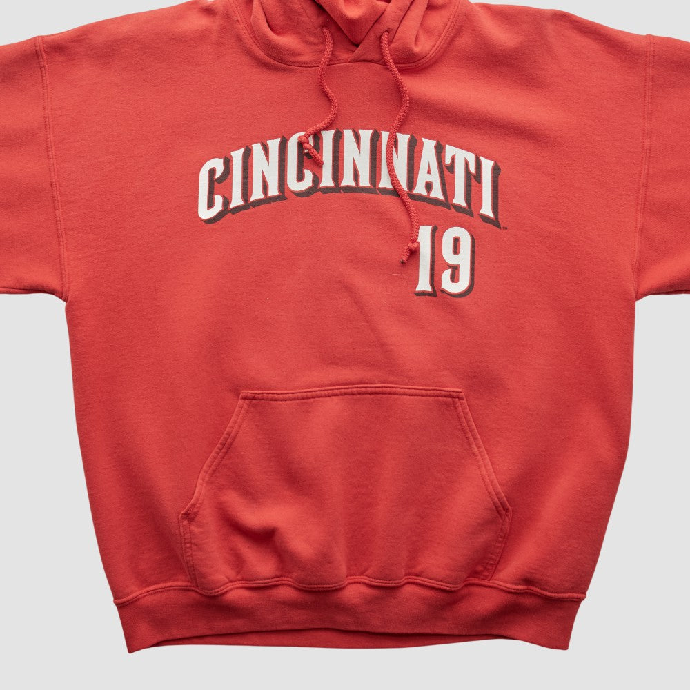Cincinnati Reds Genuine Merchandise 2000s Hooded Pullover Sweatshirt Discount