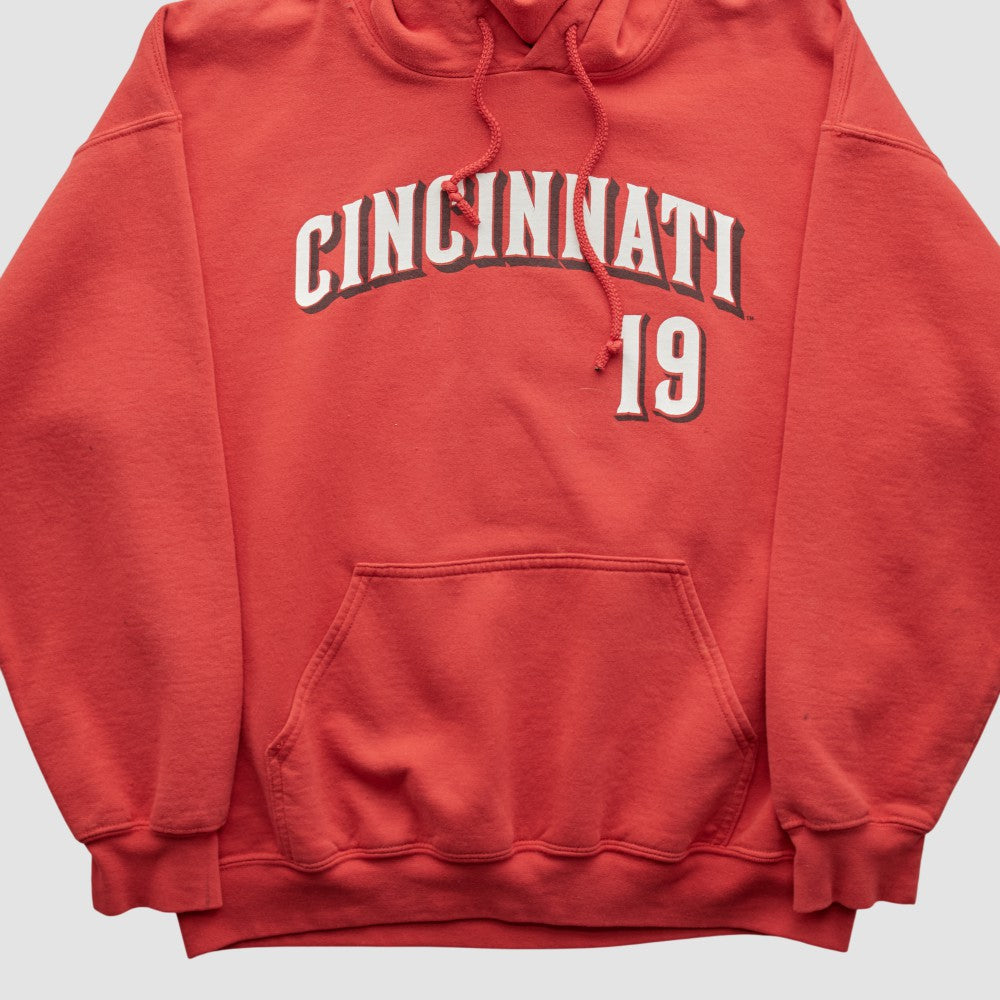 Cincinnati Reds Genuine Merchandise 2000s Hooded Pullover Sweatshirt Discount