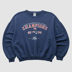 New England Patriots Jerzees 2004 Pullover Sweatshirt - Navy Vintage - Fanatics