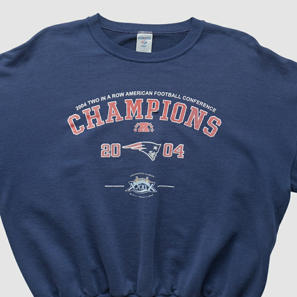 New England Patriots Jerzees 2004 Pullover Sweatshirt - Navy Vintage - Fanatics