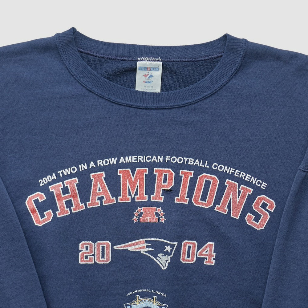 New England Patriots Jerzees 2004 Pullover Sweatshirt - Navy Vintage - Fanatics
