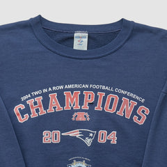 New England Patriots Jerzees 2004 Pullover Sweatshirt - Navy Vintage - Fanatics