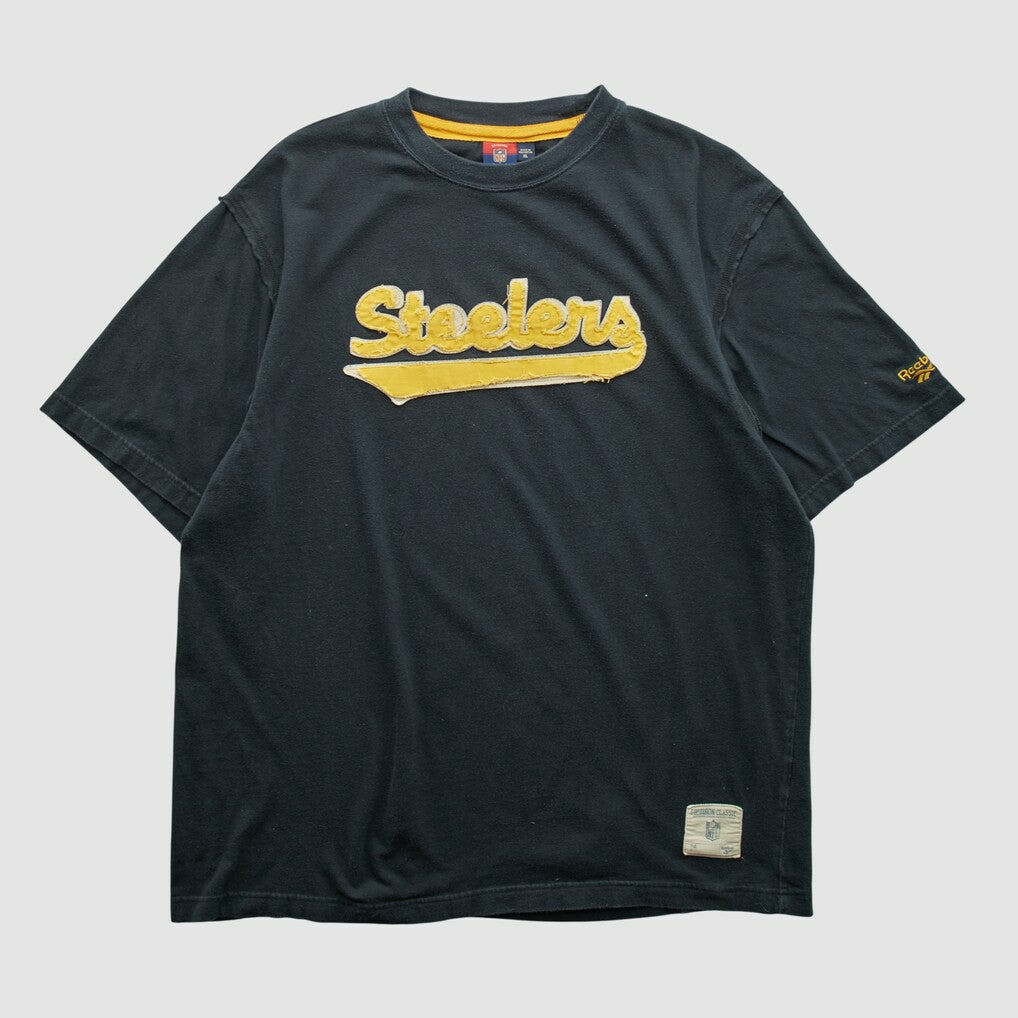 Pittsburgh Steelers Reebok 2000s T-shirt - Black Vintage - Fanatics