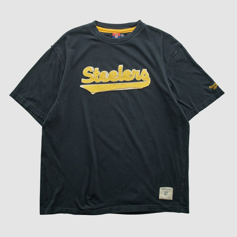 Pittsburgh Steelers Reebok 2000s T-shirt - Black Vintage - Fanatics