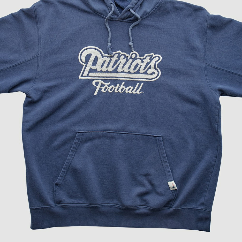 New England Patriots NFL 2000s Hooded Pullover Sweatshirt - Navy Vintage - Fanatics