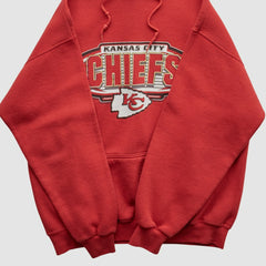 Kansas City Chiefs Logo Athletic 90s Hooded Pullover Sweatshirt - Red Vintage - Fanatics