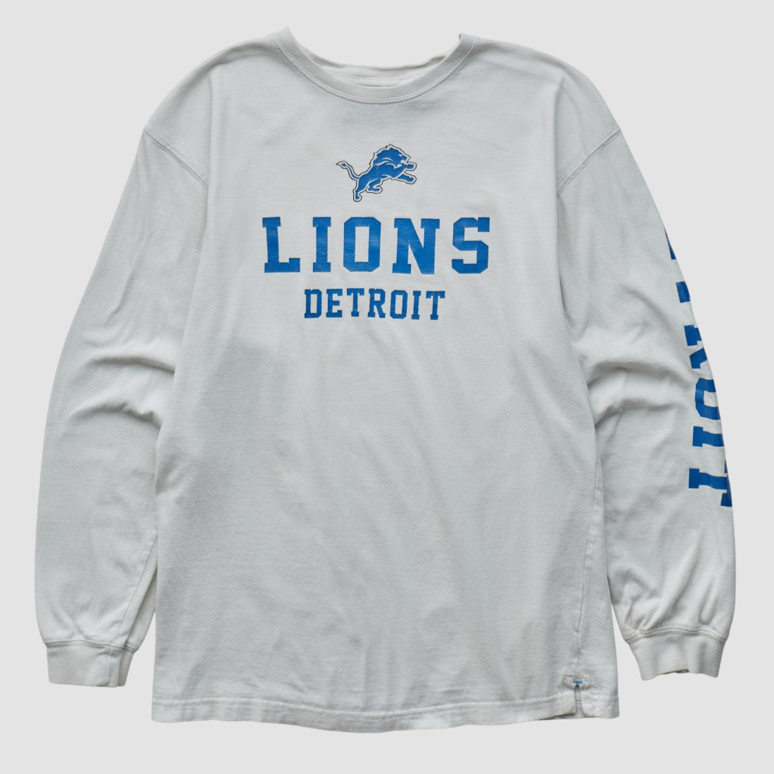 Detroit Lions NFL 2000s Long Sleeve T-shirt - White Vintage - Fanatics