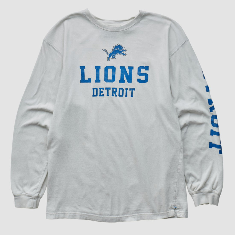 Detroit Lions NFL 2000s Long Sleeve T-shirt - White Vintage - Fanatics