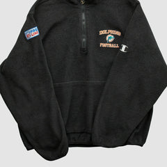 Miami Dolphins Champion 2000s 1/4 Zip Sweatshirt - Black Vintage - Fanatics