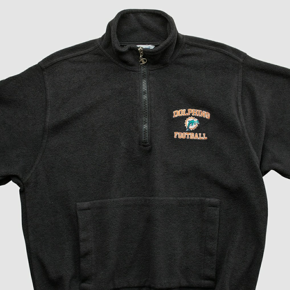Miami Dolphins Champion 2000s 1/4 Zip Sweatshirt - Black Vintage - Fanatics