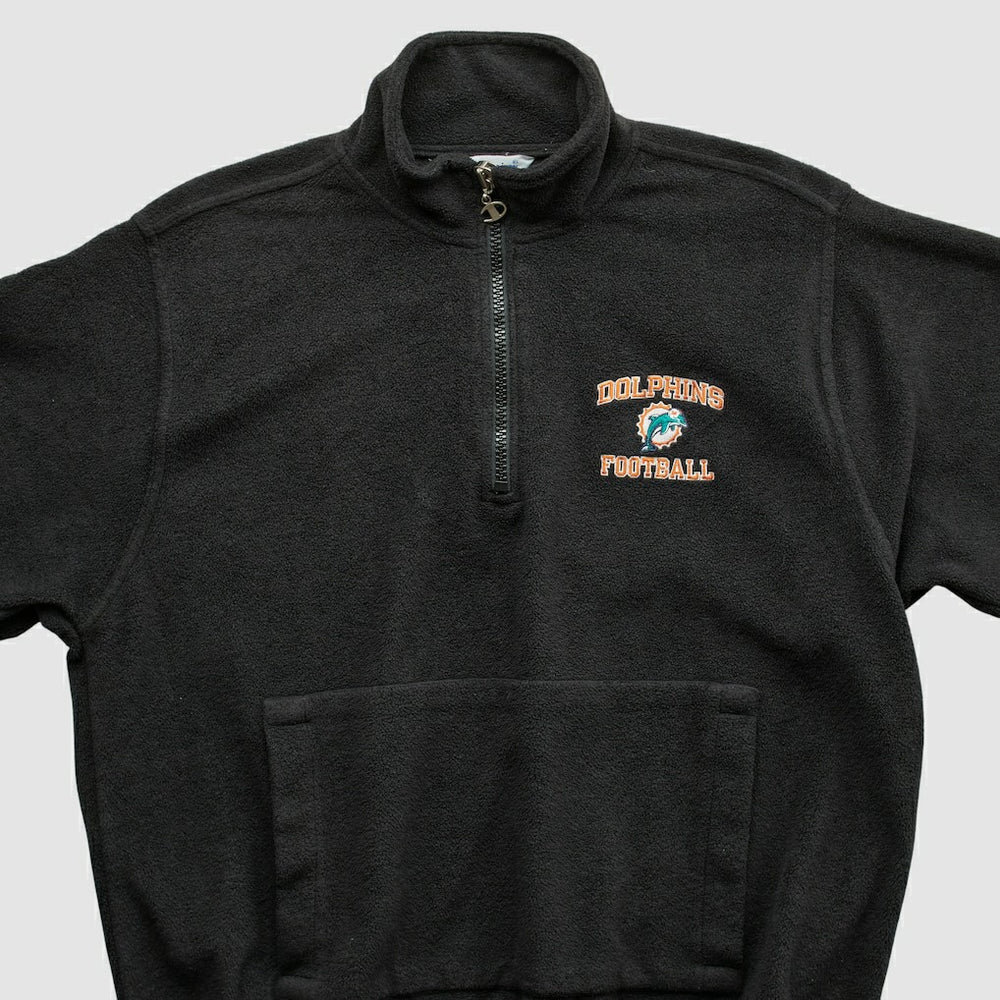 Miami Dolphins Champion 2000s 1/4 Zip Sweatshirt - Black Vintage - Fanatics
