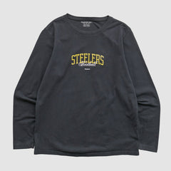 Pittsburgh Steelers Reebok 2000s Long Sleeve T-shirt - Black Vintage - Fanatics
