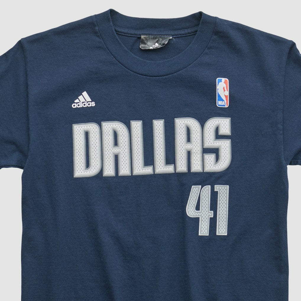Adidas Dallas Mavericks 2010s T-shirt Navy Vintage