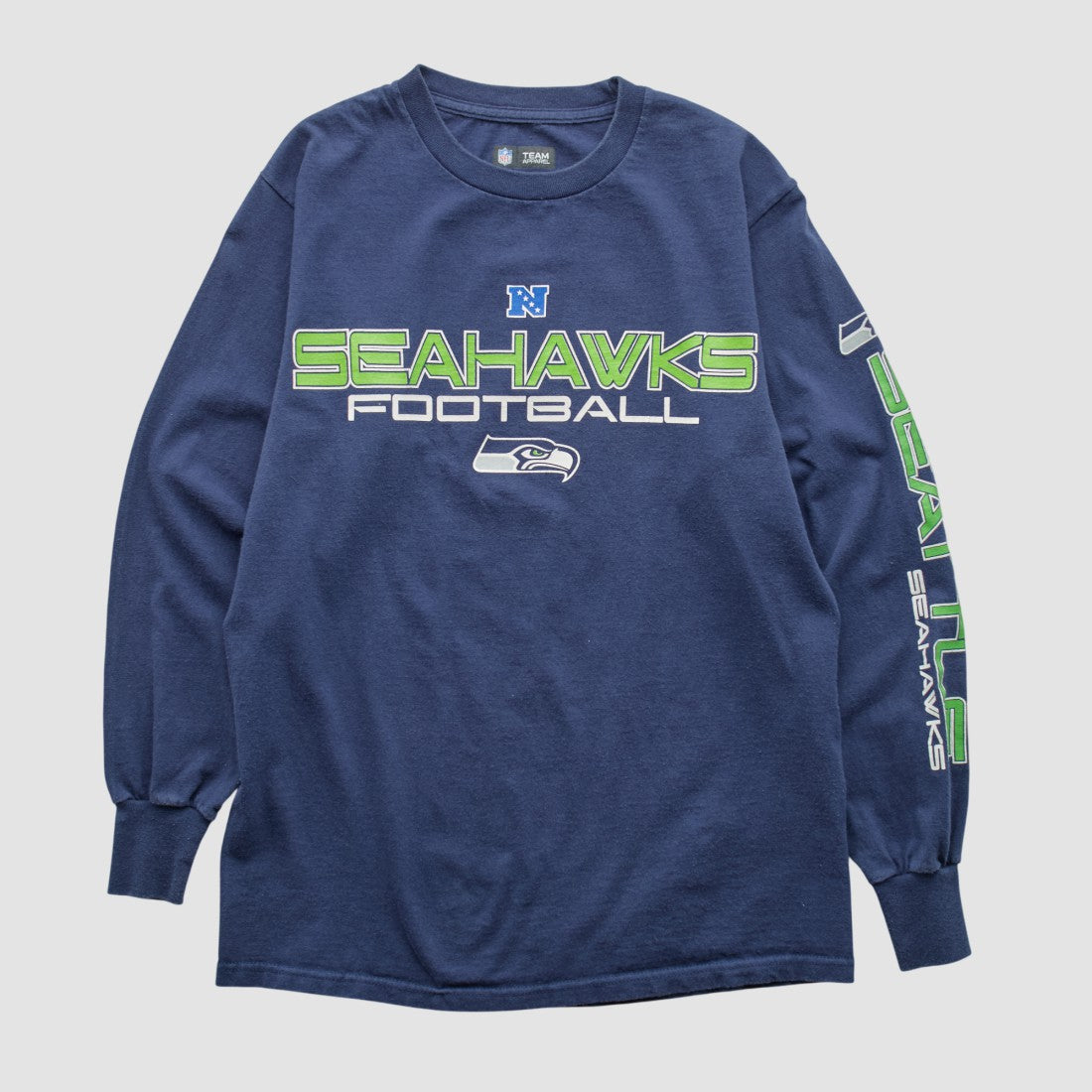 Seattle Seahawks NFL 2010s Long Sleeve T-shirt - Navy Vintage - Fanatics