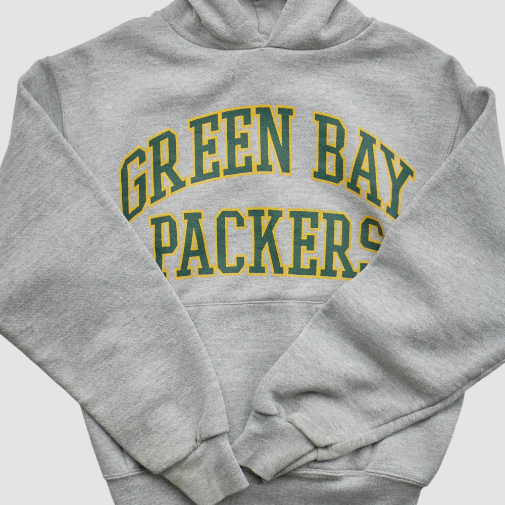 Green Bay Packers NFL 2000s Hooded Pullover Sweatshirt - Heather Gray - Yth M Real Vintage - Fanatics
