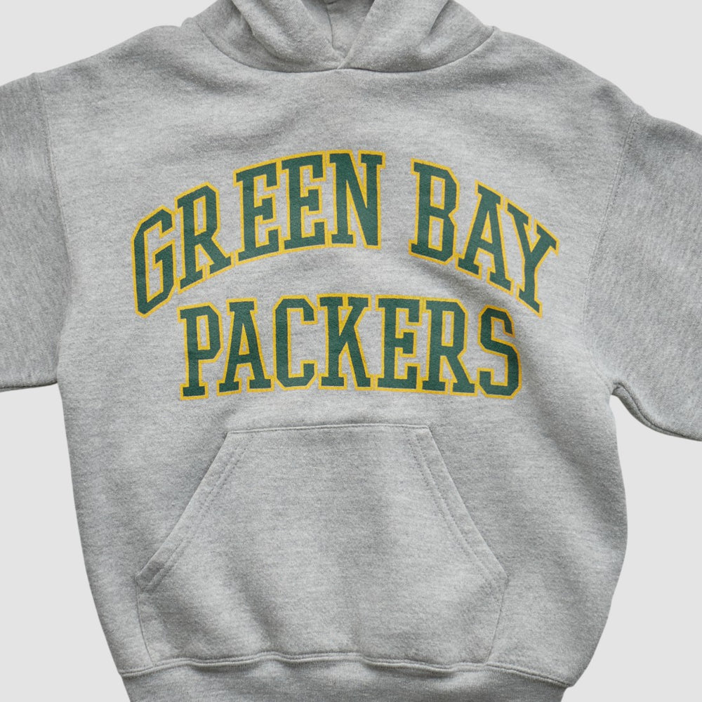 Green Bay Packers NFL 2000s Hooded Pullover Sweatshirt - Heather Gray - Yth M Real Vintage - Fanatics
