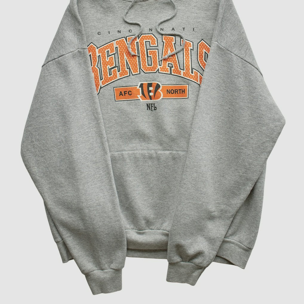 Cincinnati Bengals NFL 2000s Hooded Pullover Sweatshirt - Heather Gray Vintage - Fanatics