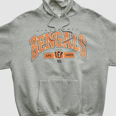 Cincinnati Bengals NFL 2000s Hooded Pullover Sweatshirt - Heather Gray Vintage - Fanatics