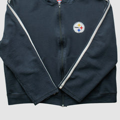 Pittsburgh Steelers NFL 2000s Hooded Full Zip Sweatshirt - Black Vintage - Fanatics