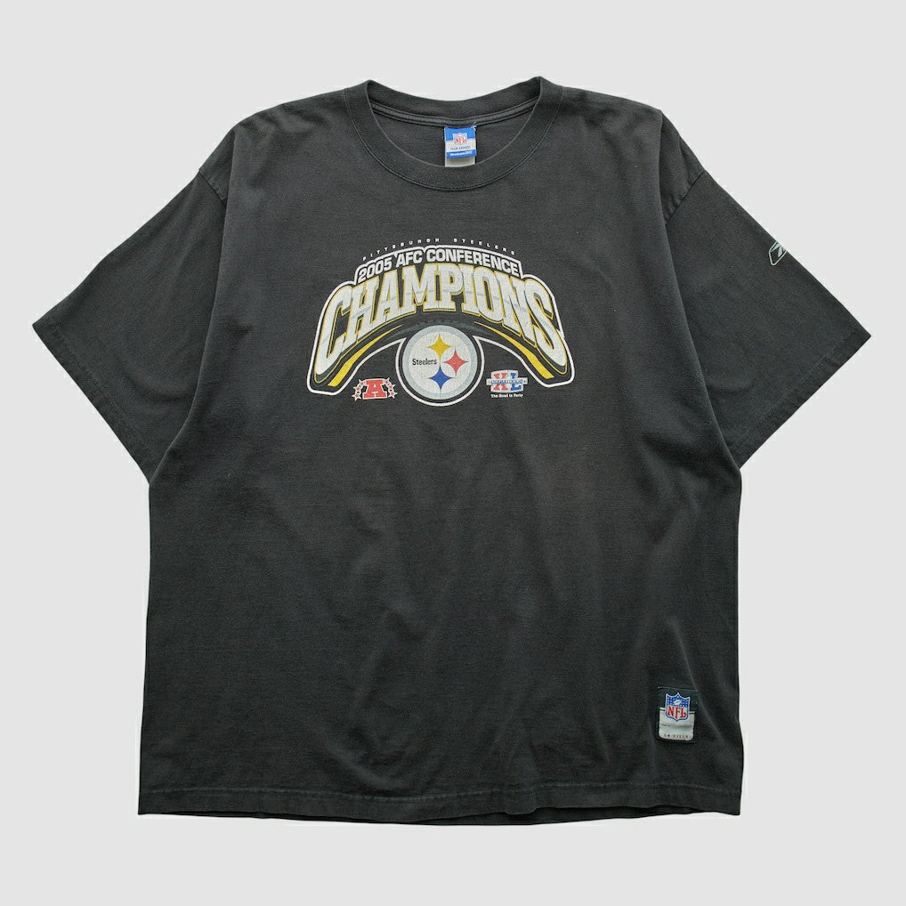Pittsburgh Steelers Reebok 2005 T-shirt - Black Vintage - Fanatics