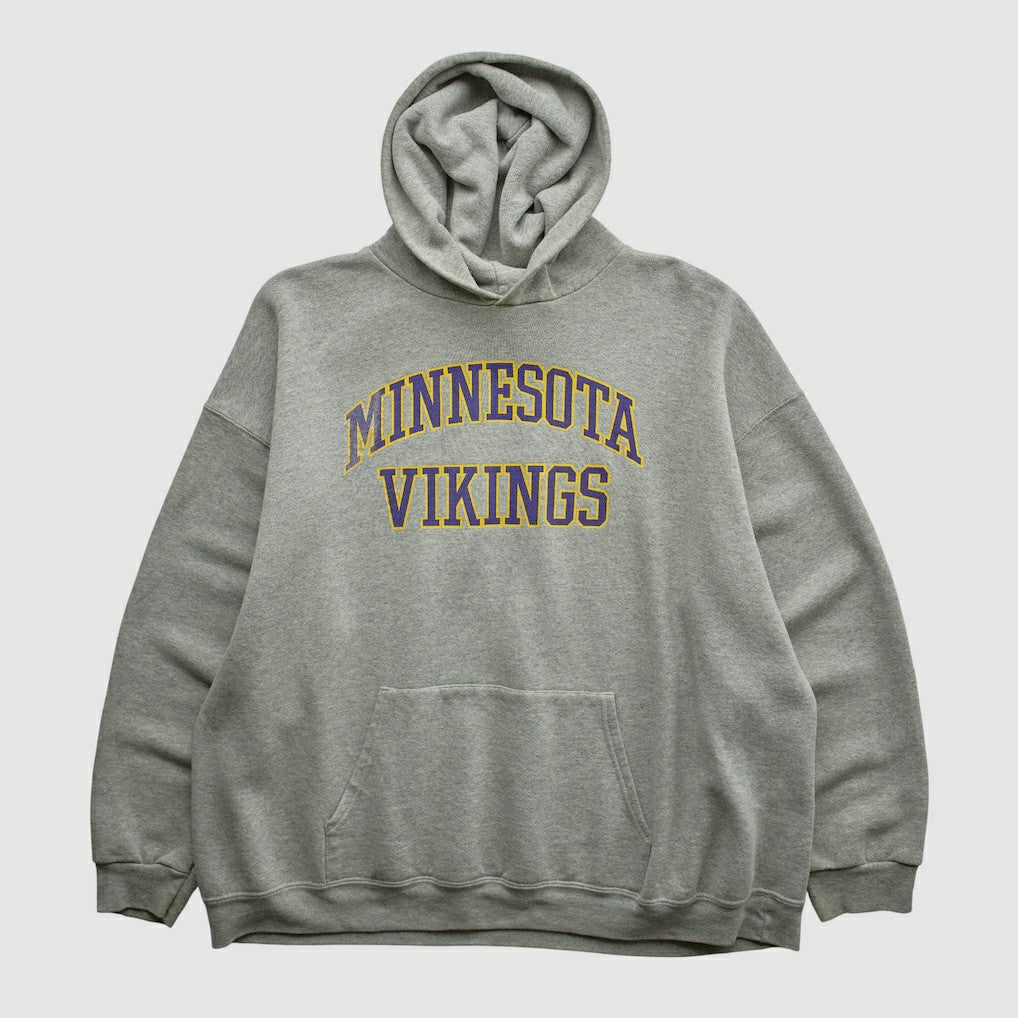 Minnesota Vikings NFL 2000s Hooded Pullover Sweatshirt - Heather Gray Vintage - Fanatics