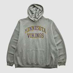 Minnesota Vikings NFL 2000s Hooded Pullover Sweatshirt - Heather Gray Vintage - Fanatics
