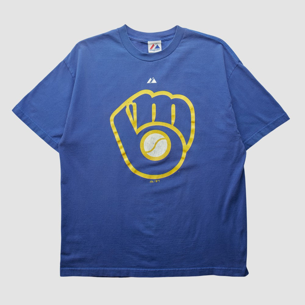 Milwaukee Brewers Majestic 2000s T-shirt for sale