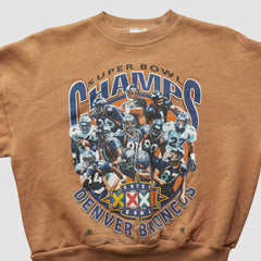 Denver Broncos Hanes 1998 Pullover Sweatshirt - Clay Vintage - Fanatics