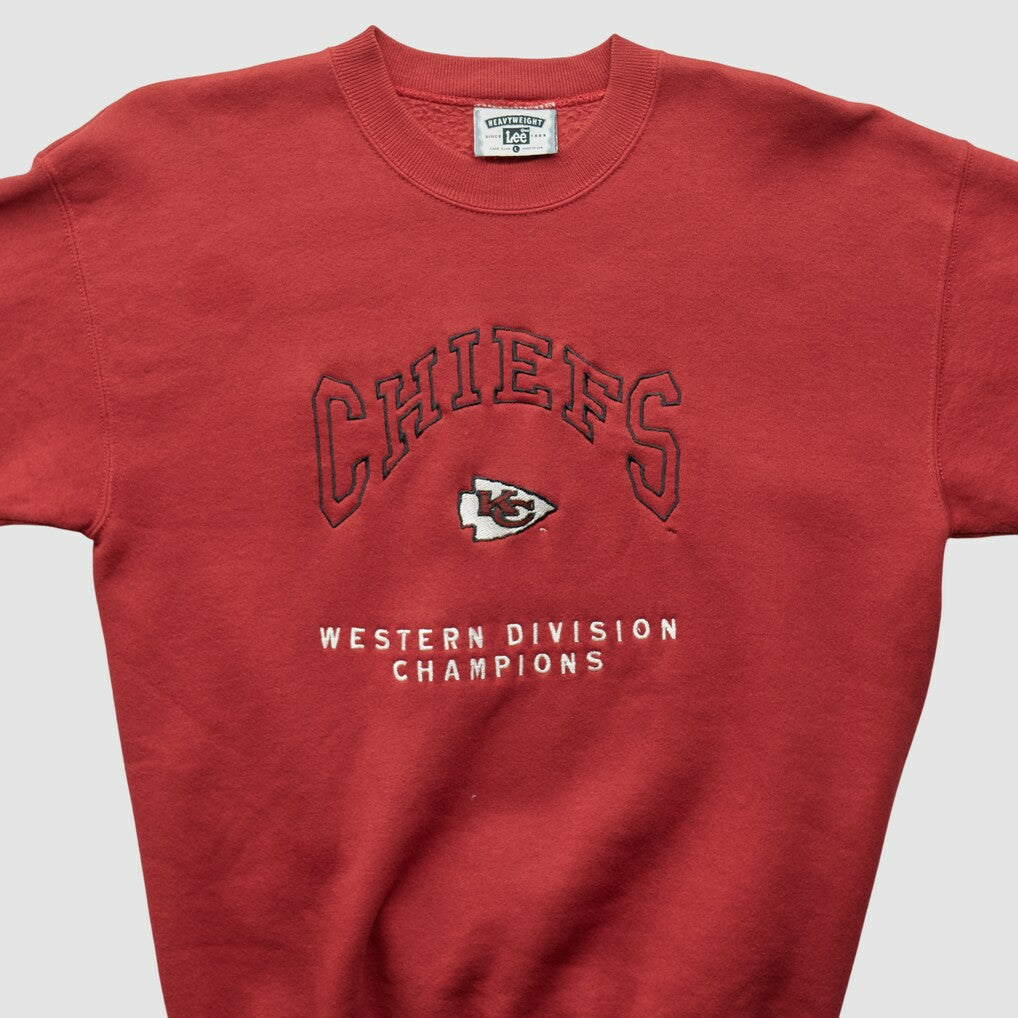 Kansas City Chiefs Lee Apparel 90s Pullover Sweatshirt - Red Vintage - Fanatics
